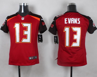 Youth Tampa Bay Buccaneers #13 Mike Evans Red Team Color NFL Nike Game Jersey