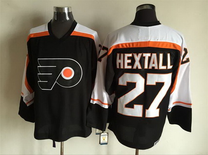 Men's Philadelphia Flyers #27 Ron Hextall 1998 Black CCM Vintage Throwback Jersey