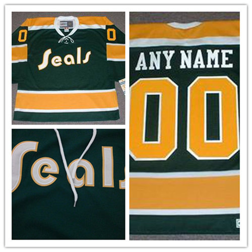 Men's California Golden Seals CCM Vintage Jersey Customized Any Name  Numbers