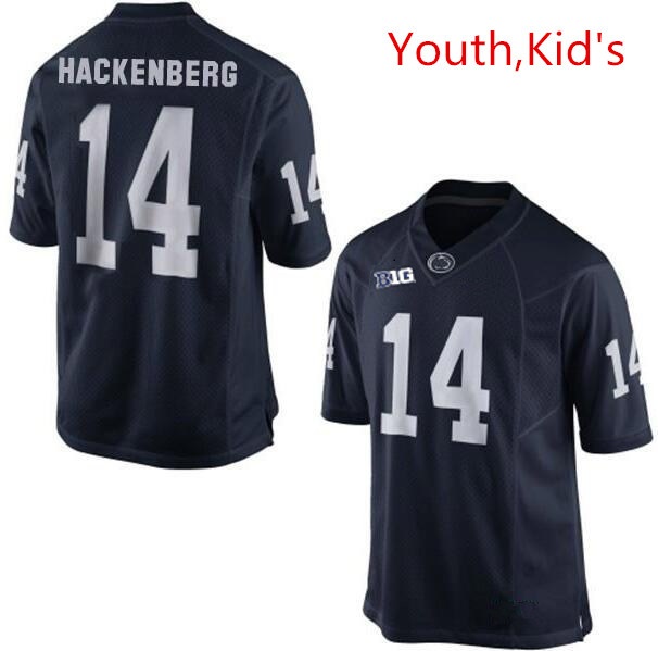 Youth Penn State Nittany Lions Nike Navy Blue #14 Christian Hackenberg Limited Football Jersey