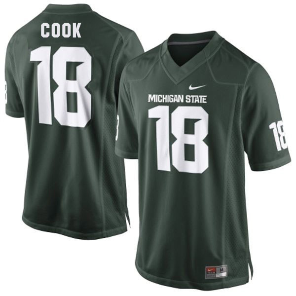 College Football Green Michigan State Spartans Nike Mens NO. 18 Connor Cook Jersey