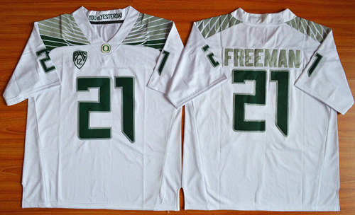 Youth Oregon Duck #21 Royce Freeman White College Football Nike Limited Jersey