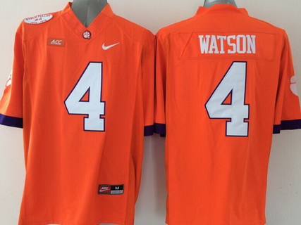 Youth Clemson Tigers #4 Deshaun Watson Orange College Football Nike Limited Jersey
