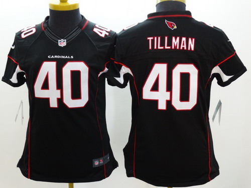 Women's Arizona Cardinals #40 Pat Tillman Black Nik Limited Jersey
