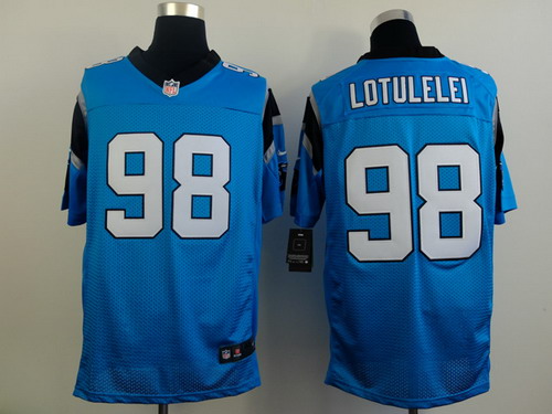 Men's Carolina Panthers #98 Star Lotulelei Blue Nike Elite Jersey