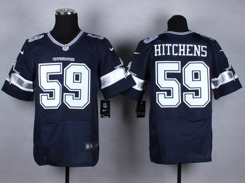 Men's Dallas Cowboys #59 Anthony Hitchens Blue Nike Elite Jersey