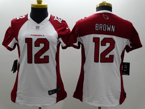 Women's Arizona Cardinals #12 John Brown White Nike Limited Jersey
