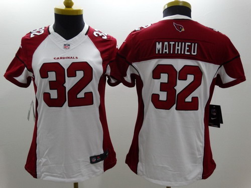 Women's Arizona Cardinals #32 Tyrann Mathieu White Nike Limited Jersey