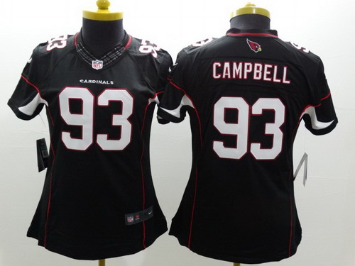 Women's Arizona Cardinals #93 Calais Campbell Black Nike Limited Jersey