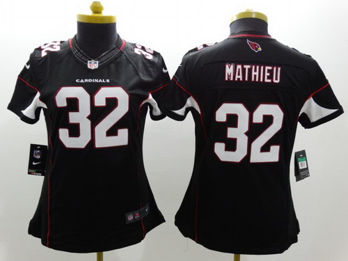 Women's Arizona Cardinals #32 Tyrann Mathieu Black Nike Limited Jersey