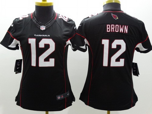 Women's Arizona Cardinals #12 John Brown Black Nike Limited Jersey
