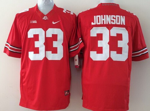 Men's Ohio State Buckeyes #33 Pete Johnson 2014 Red Limited Jersey