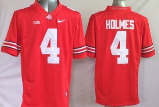 Men's Ohio State Buckeyes #4 Santonio Holmes 2014 Red Limited Jersey
