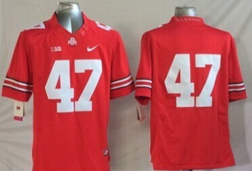 Men's Ohio State Buckeyes #47 A. J. Hawk 2014 Red Limited Jersey