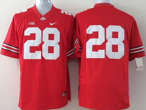 Men's Ohio State Buckeyes #28 Dominic Clarke 2014 Red Limited Jersey