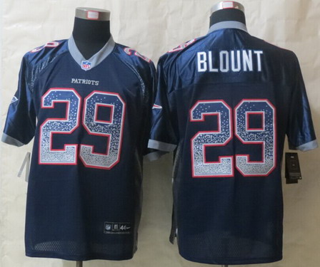 Men's New England Patriots #29 LeGarrette Blount 2013 Nike Drift Fashion Blue Elite Jersey
