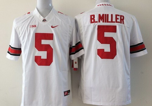 Kid's Ohio State Buckeyes #5 Braxton Miller White Limited Jersey