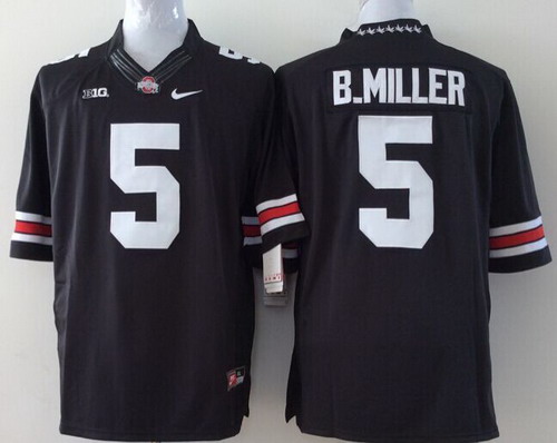 Kid's Ohio State Buckeyes #5 Braxton Miller Black Limited Jersey