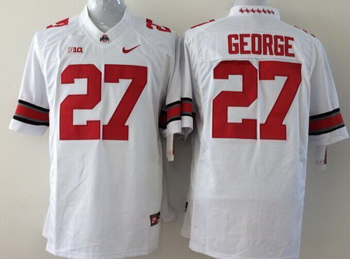 Kid's Ohio State Buckeyes #27 Eddie George White Limited Jersey