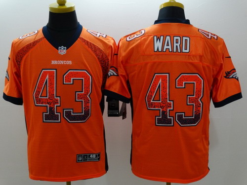 Men's Denver Broncos #43 T.J. Ward Nike Drift Fashion Orange Elite Jersey