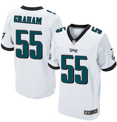 Men's Philadelphia Eagles #55 Brandon Graham Nike Elite Road White Jersey