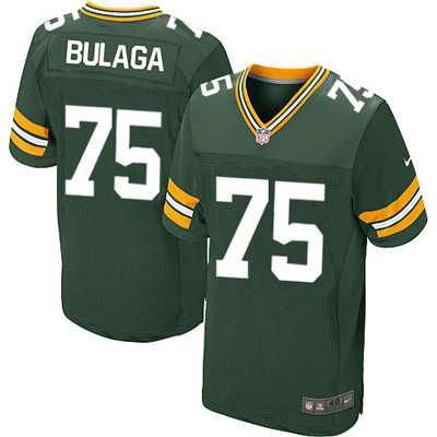 Men's Green Bay Packers#75 Green Bryan Bulaga Home Green Nike Elite Jersey