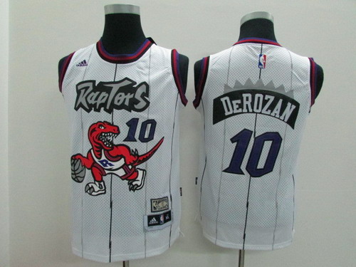 Kid's Toronto Raptors #10 Demar DeRozan 2015 Swingman Stitched White Jersey