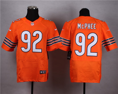 Men's Chicago Bears #92 Pernell McPhee Orange Nike Elite Jersey