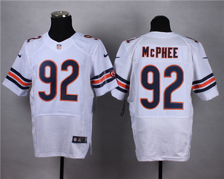 Men's Chicago Bears #92 Pernell McPhee White Nike Elite Jersey