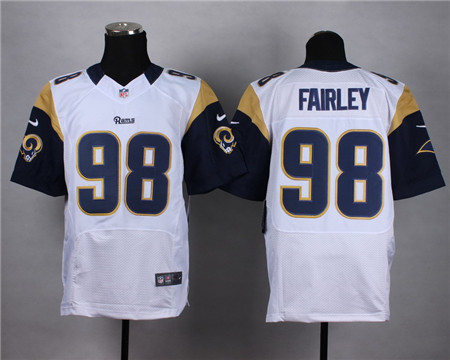 Men's St. Louis Rams #98 Nick Fairley White Nike Elite Jersey