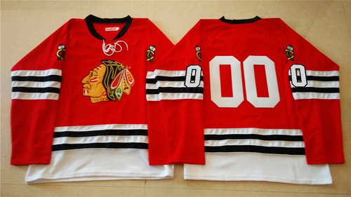 Men's Chicago Blackhawks #00 Clark Griswold 1960-61 Red Vintage Jersey