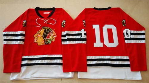 Men's Chicago Blackhawks #10 Tony Amonte 1960-61 Red Vintage Jersey