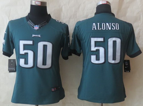 Women's Philadelphia Eagles #50 Kiko Alonso Green Nike Limited Jersey