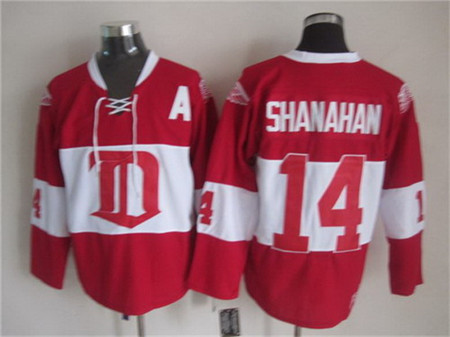 Men's Detroit Red Wings #14 Brendan Shanahan Red Winter Classic Throwback CCM Jersey