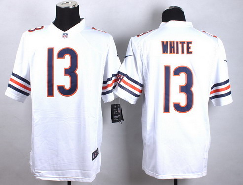 Men's Chicago Bears #13 Kevin White 2015 NFL Draft 7th Overall Pick Nike White Limited Jersey
