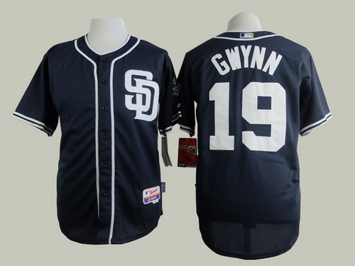 Mens San Diego Padres #19 Tony Gwynn Navy Blue Majestic Cool Base Jersey