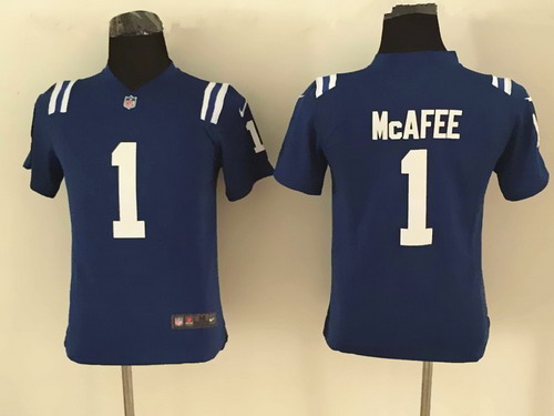 Youth Indianapolis Colts #1 Pat McAfee Nike Blue Game Jersey