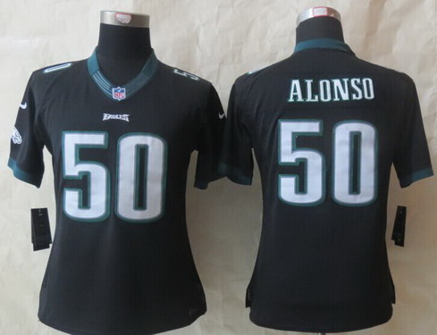 Women's Philadelphia Eagles #50 Kiko Alonso 2014 Nike Black Limited Jersey