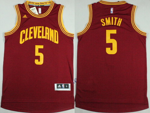 Men's Cleveland Cavaliers #5 J.R. Smith Revolution 30 Swingman 2015 New Red Jersey