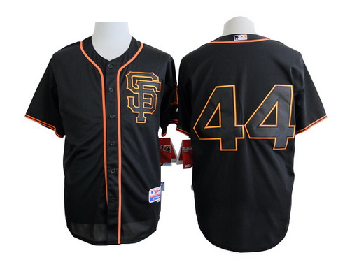 Men's San Francisco Giants #44 Willie McCovey 2015 Black SF Edition Cool Base Jersey