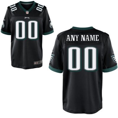 Mens Philadelphia Eagles Nike Black Customized 2014 Elite Jersey