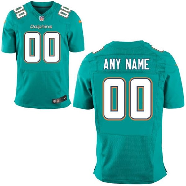 Mens Miami Dolphins Nike Aqua Customized 2014 Elite Jersey