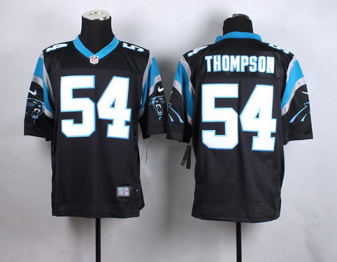 Men's Carolina Panthers #54 Shaq Thompson Nike Black Elite Jersey