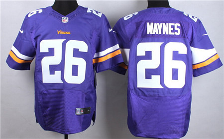 Men's Minnesota Vikings #26  Trae Waynes Purple Nik Elite Jersey