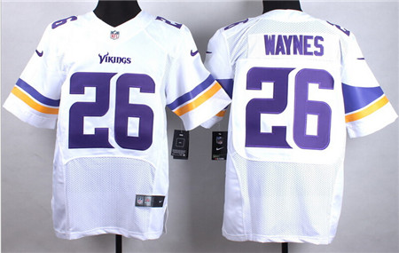 Men's Minnesota Vikings #26 Trae Waynes White Nik Elite Jersey