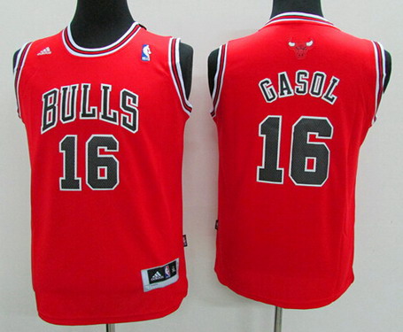 Youth Chicago Bulls #16 Pau Gasol Red Jersey