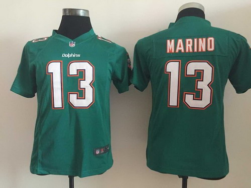 Youth Miami Dolphins #13 Dan Marino 2013 Nike Green Game Jersey