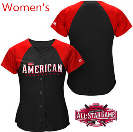Women's American League Personalized Cool Base 2015 All Star BP  Black Baseball Jersey 