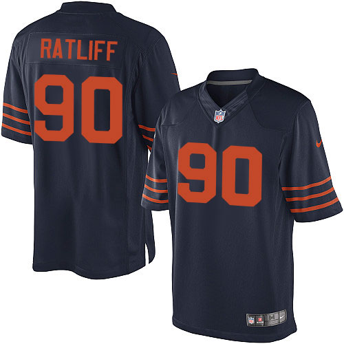 Men's Chicago Bears #90 Jeremiah Ratliff Nik Elite Blue Orange Alternate NFL Jersey