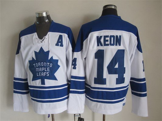 Men's Toronto Maple Leafs #14 Dave Keon 1966-67 White CCM Vintage Throwback Jersey